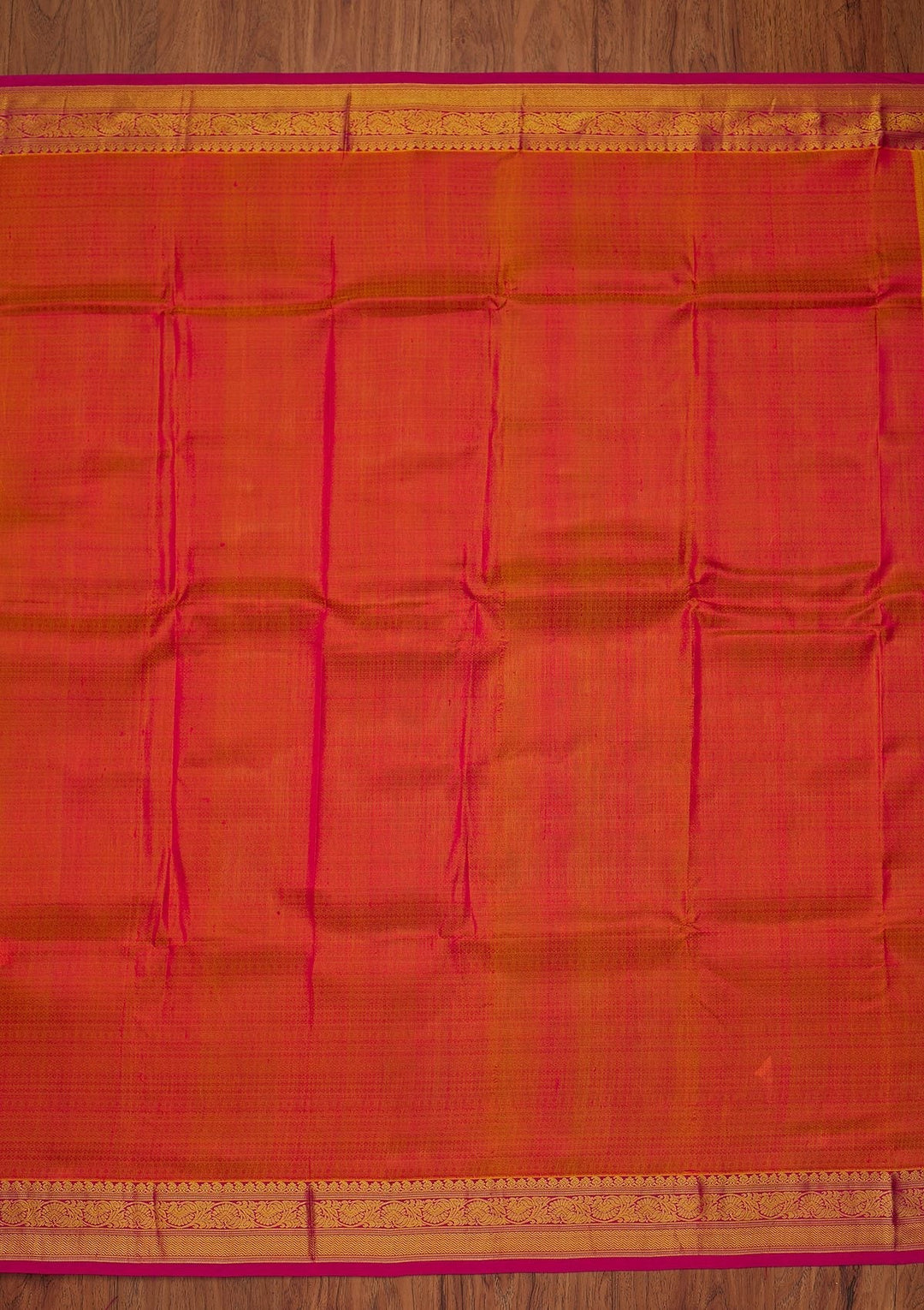 Orange Zariwork Pure Silk Designer Saree - koskii