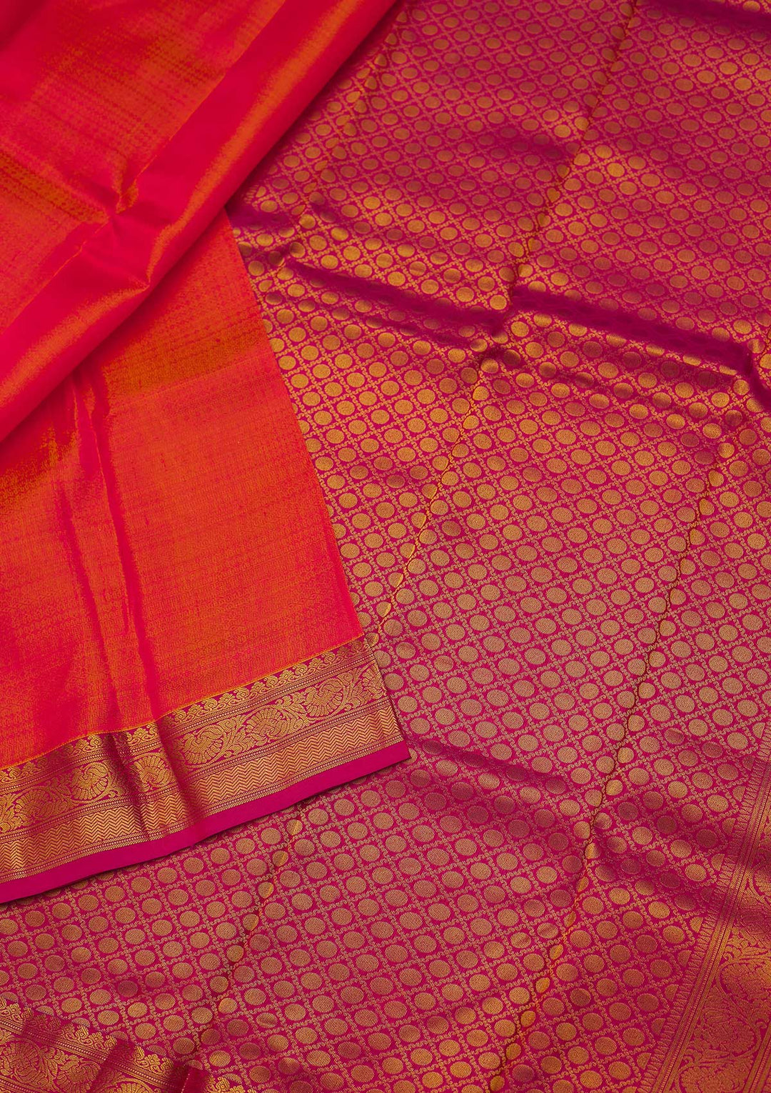 Orange Zariwork Pure Silk Designer Saree - koskii