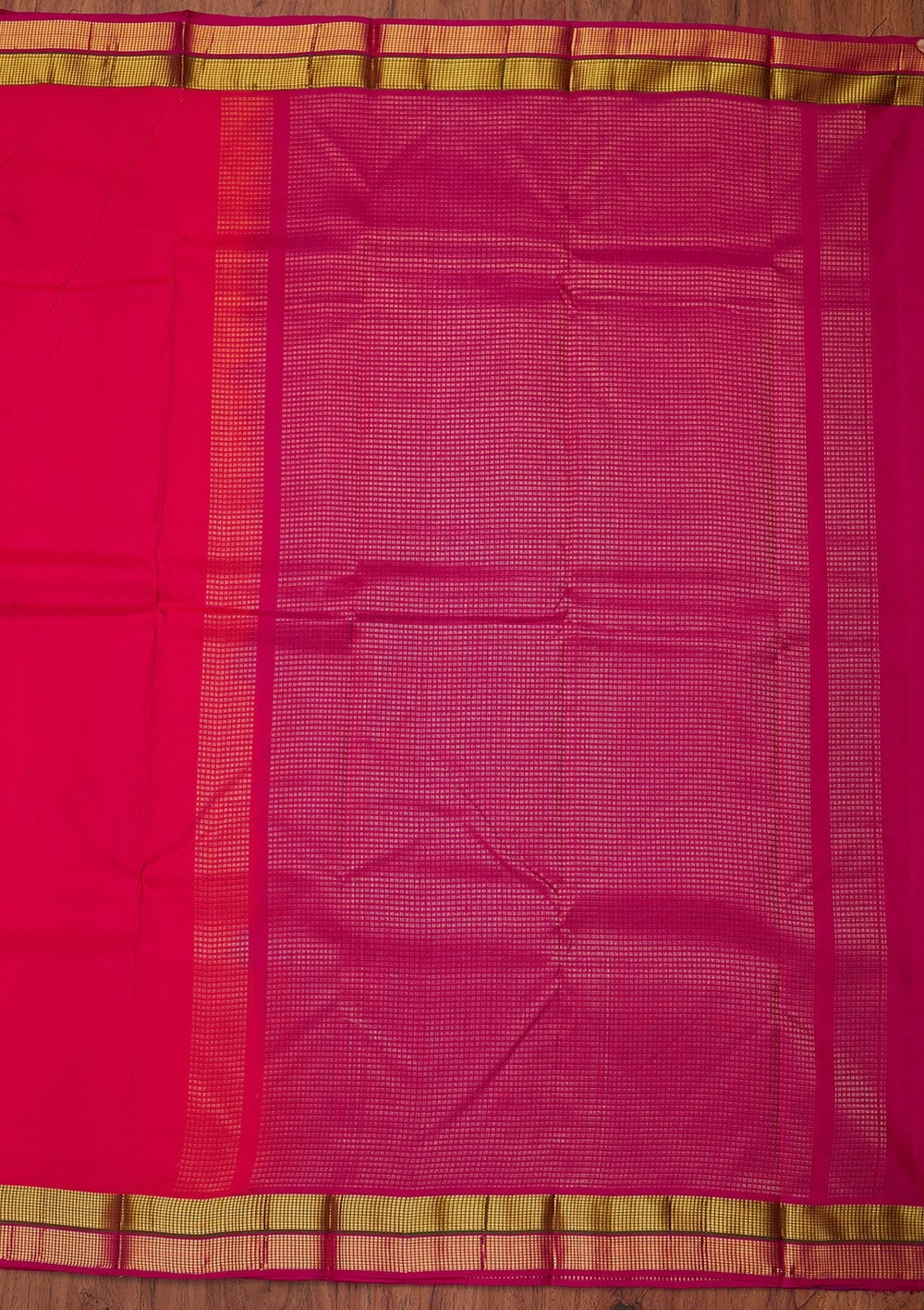Orange Zariwork Pure Silk Designer Unstitched Saree - Koskii
