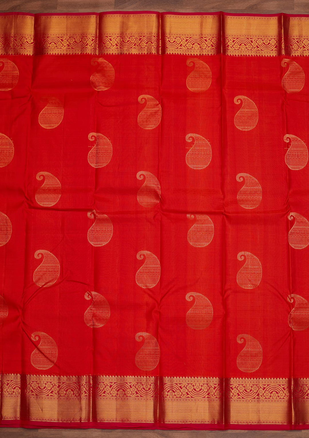 Orange Zariwork Pure Silk Designer Saree - Koskii