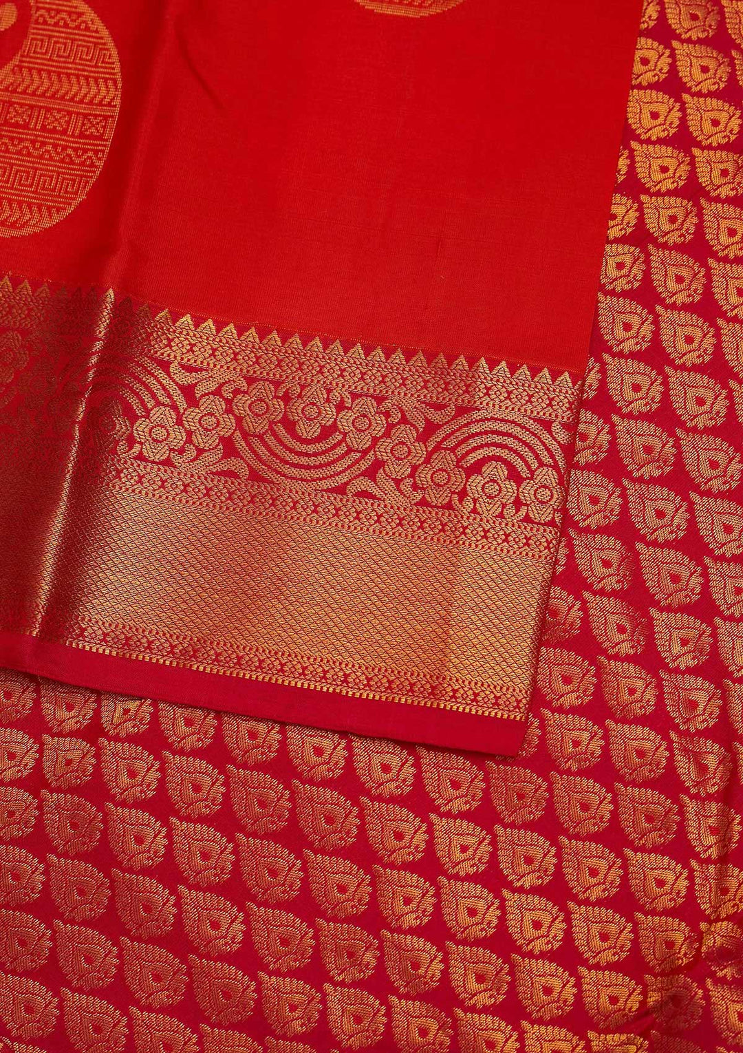 Orange Zariwork Pure Silk Designer Saree - Koskii