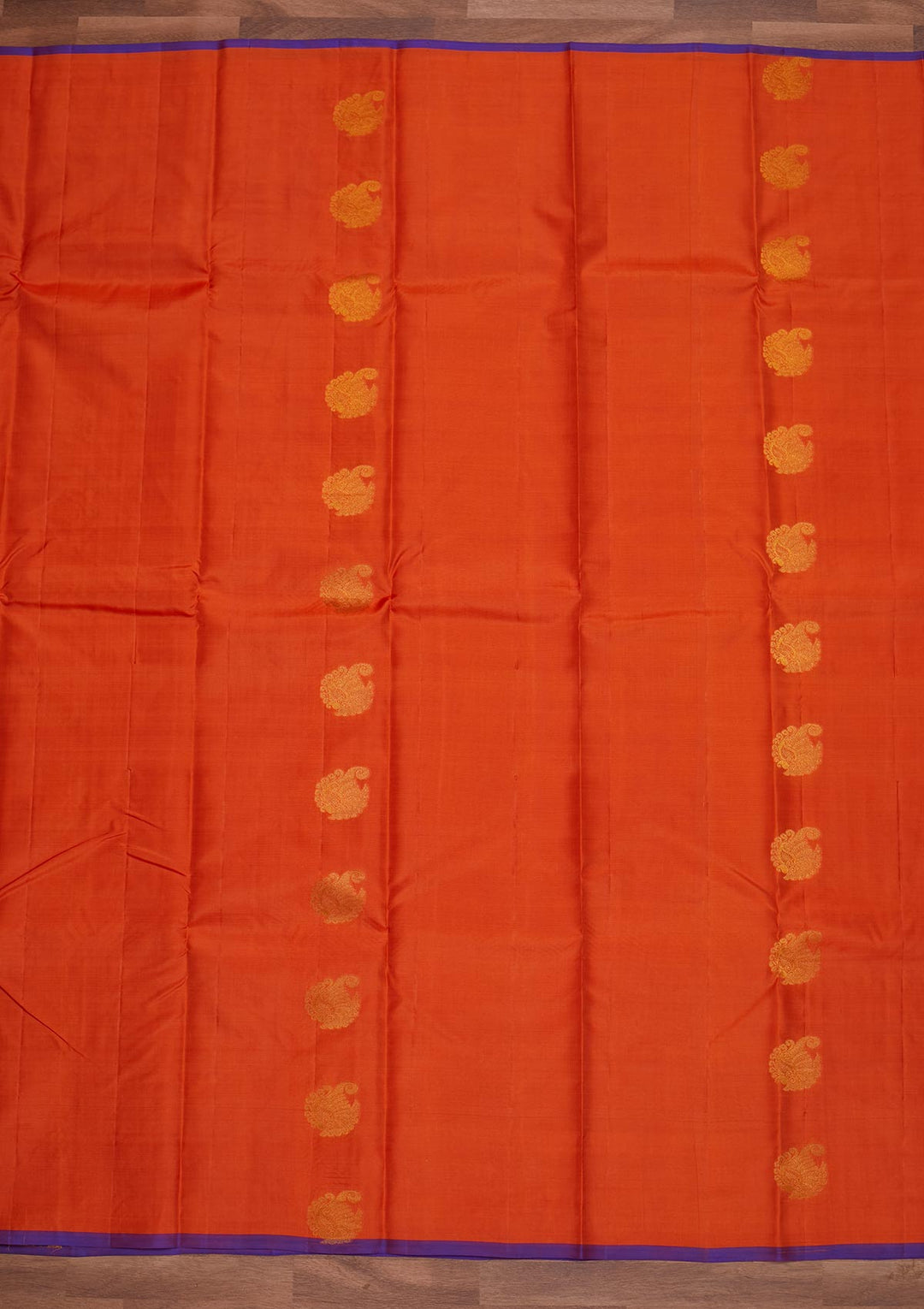 Orange Zariwork Pure Silk Designer Saree - Koskii