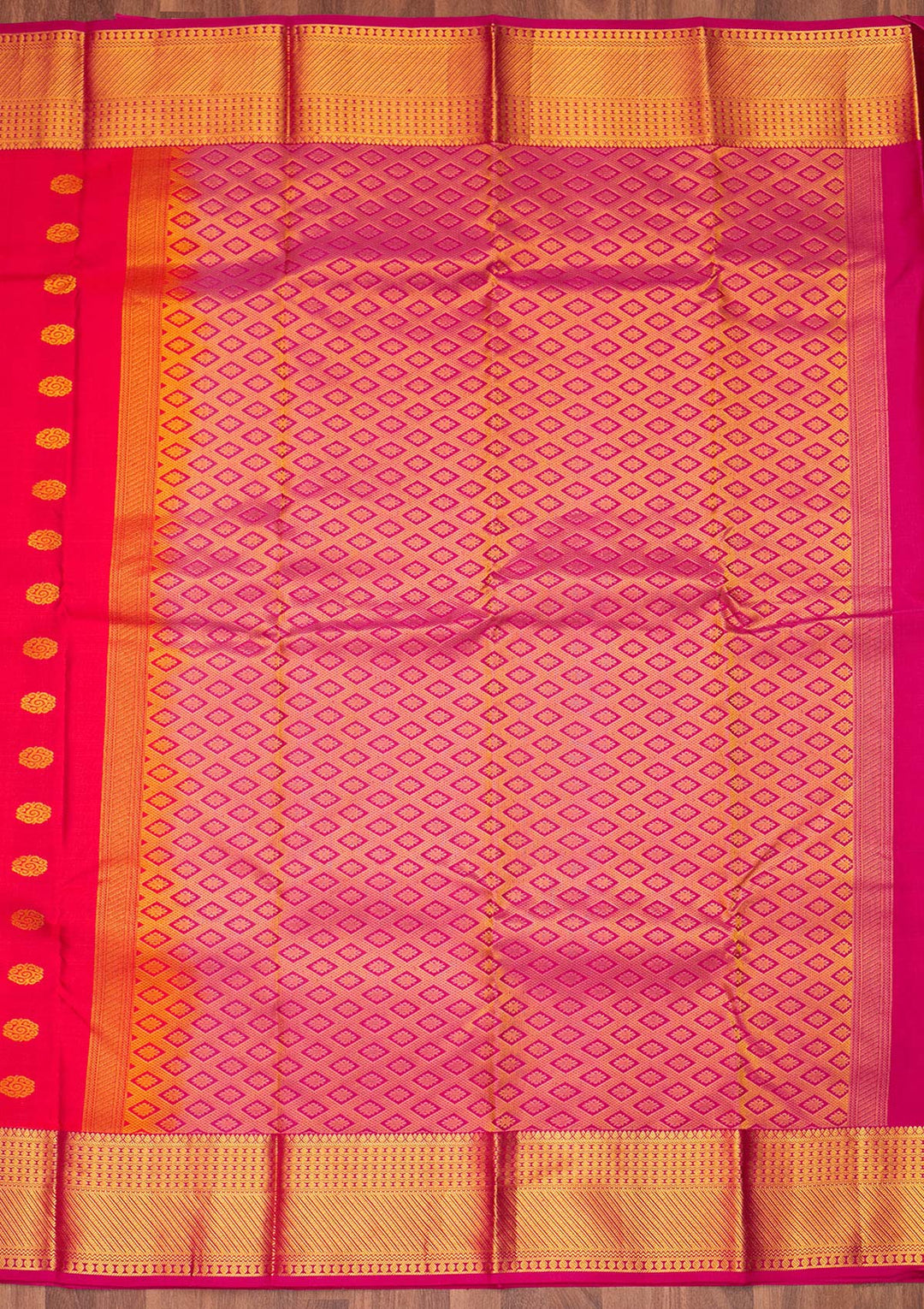 Orange Zariwork Pure Silk Saree - Koskii