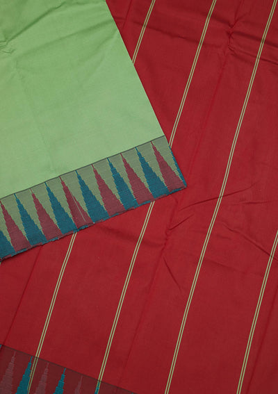 Parrot Green Zariwork Art Silk Saree - Koskii