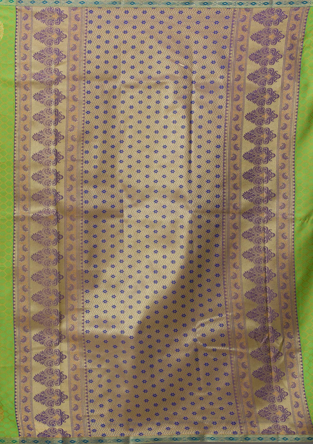 Parrot Green Zariwork Art Silk Saree-Koskii