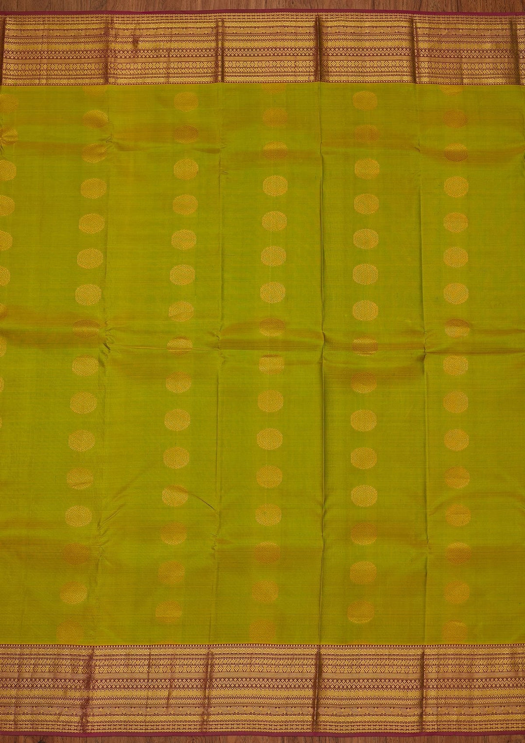 Parrot Green Zariwork Pure Silk Designer Saree - koskii