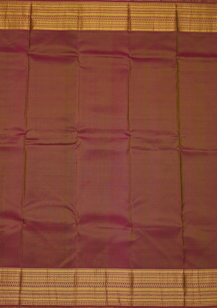 Parrot Green Zariwork Pure Silk Designer Saree - koskii