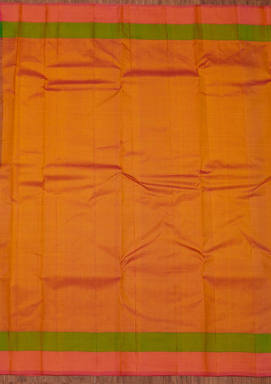 Parrot Green Zariwork Pure Silk Designer Unstitched Saree - Koskii