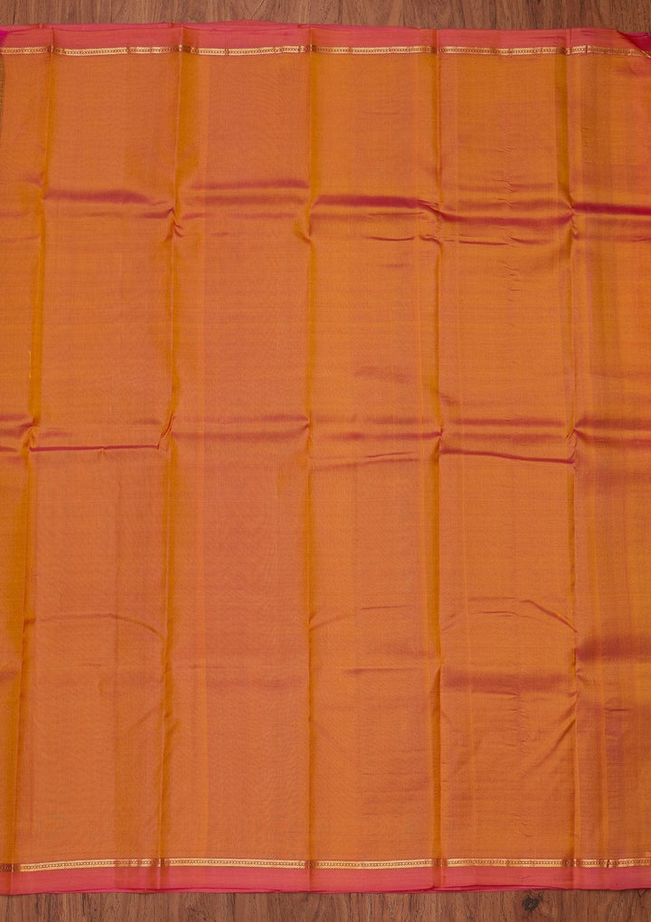 Parrot Green Zariwork Pure Silk Designer Unstitched Saree - Koskii