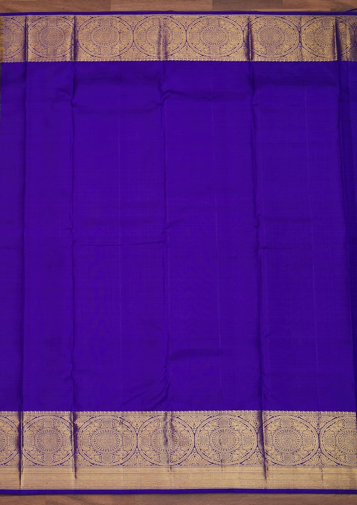 Parrot Green Zariwork Pure Silk Designer Saree - Koskii