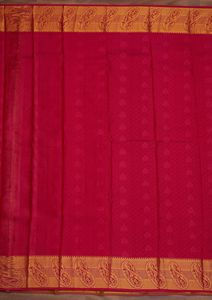 Parrot Green Zariwork Pure Silk Designer Saree - Koskii