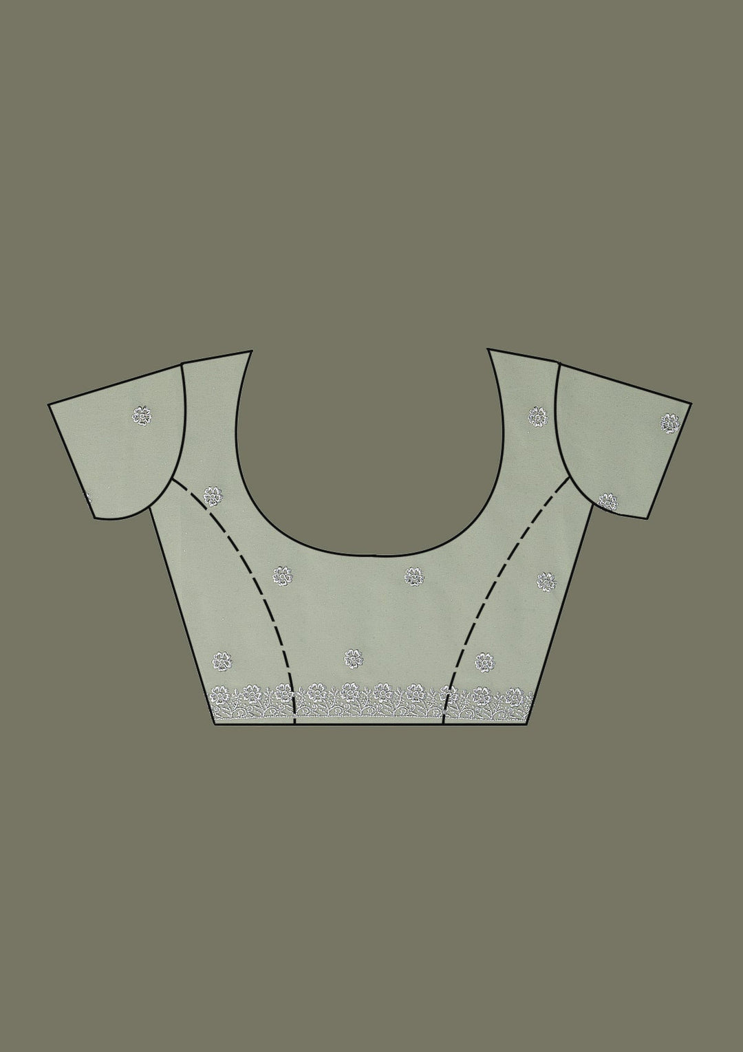 Parrot Green Zariwork Georgette Saree-Koskii