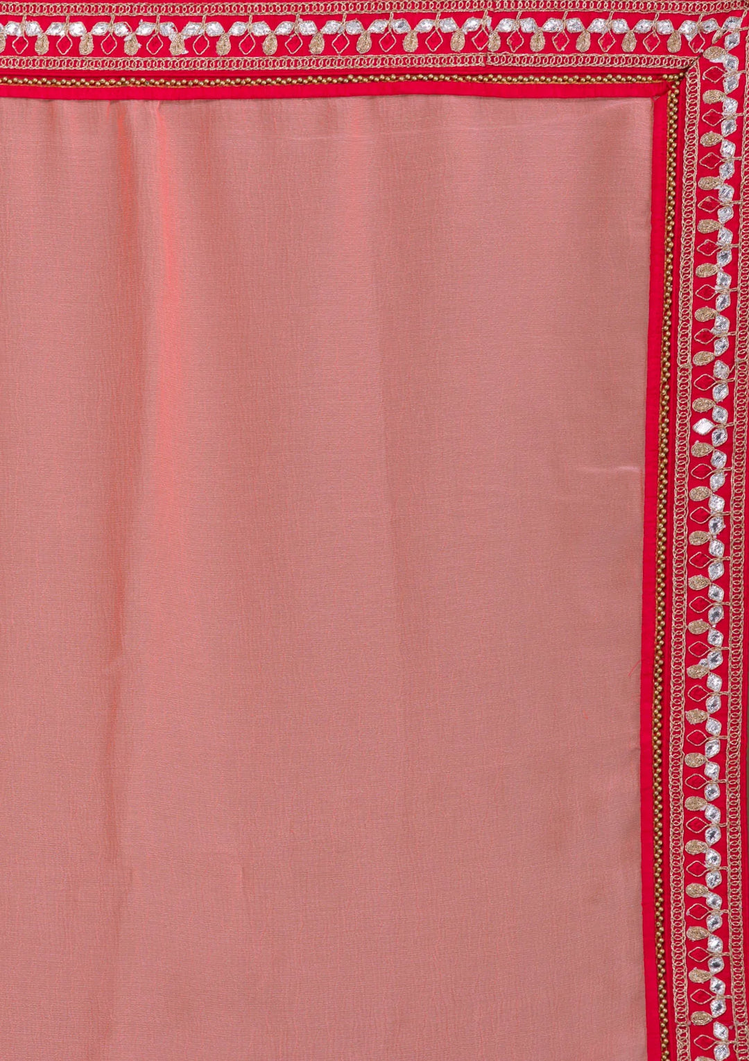 Peach Gotapatti Georgette Saree-Koskii