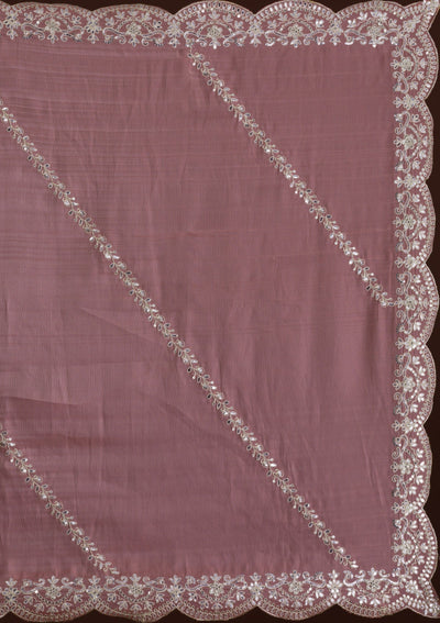 Peach Gotapatti Net Saree-Koskii