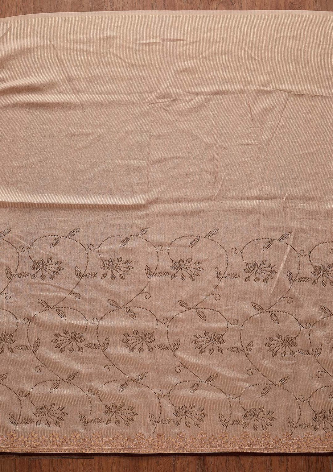 Peach Gotapatti Shimmer Designer Saree - koskii