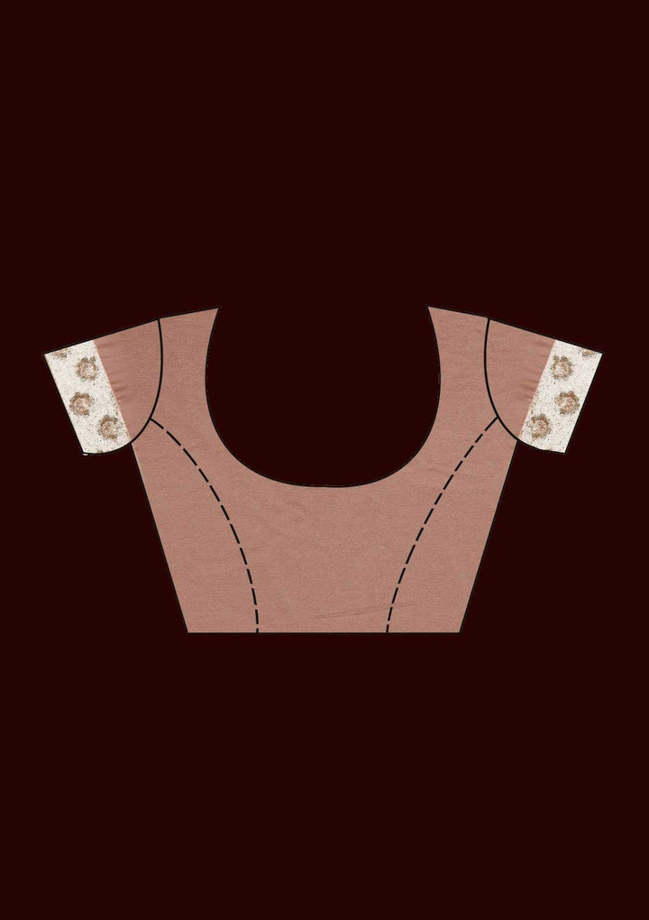 Peach Sequins Georgette Saree-Koskii