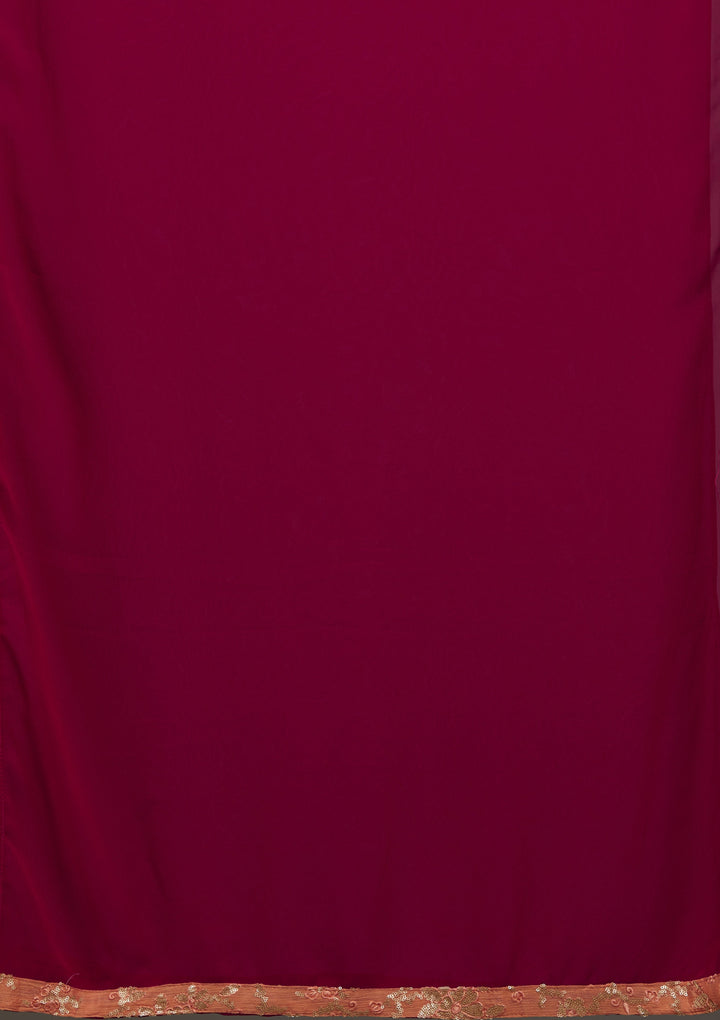 Peach Sequins Semi Crepe Designer Salwar Suit - Koskii