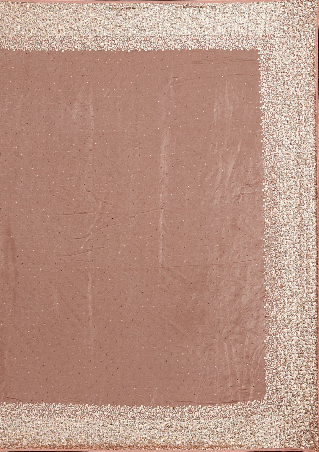 Peach Sequins Shimmer Saree-Koskii