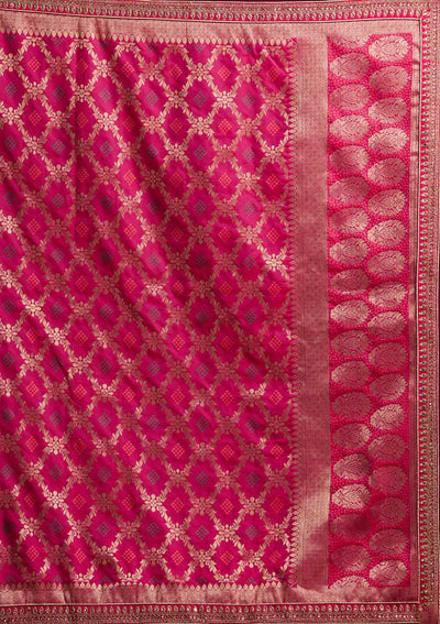 Peach Stonework Banarasi Designer Semi-Stitched Lehenga - koskii