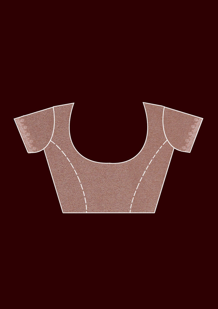 Peach Stonework Georgette Saree - Koskii