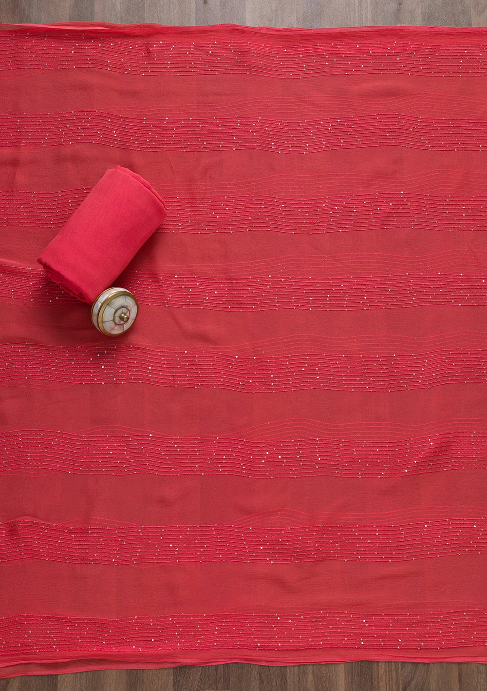 Peach Soft Silk Swarovski Unstitched Salwar Suit-koskii