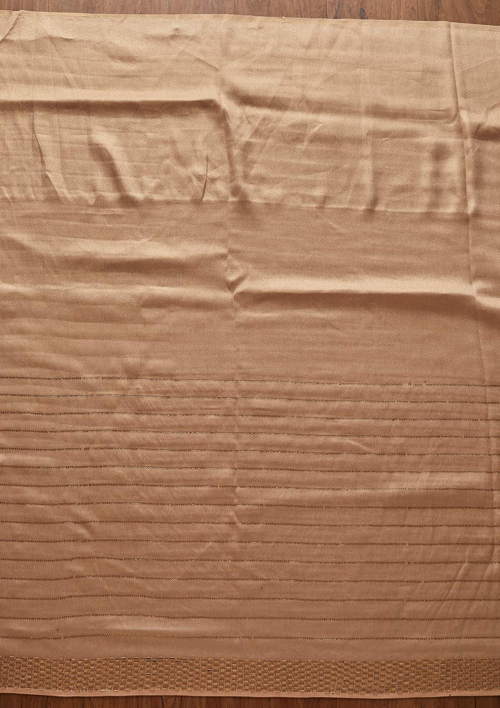 Peach Swarovski Shimmer Designer Saree - koskii