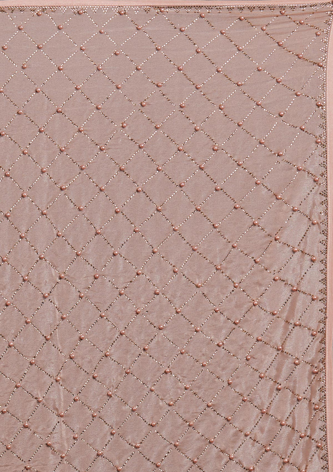 Peach Swarovski Shimmer Designer Saree - Koskii
