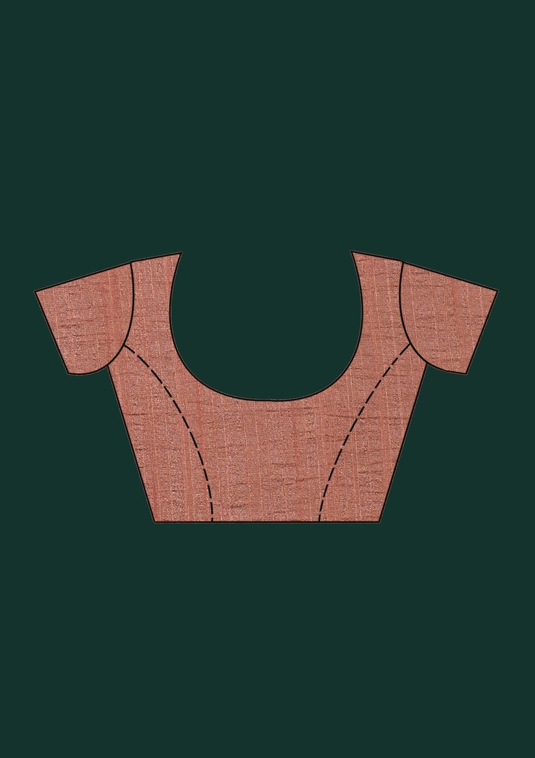 Peach Threadwork Raw Silk Designer Saree - Koskii