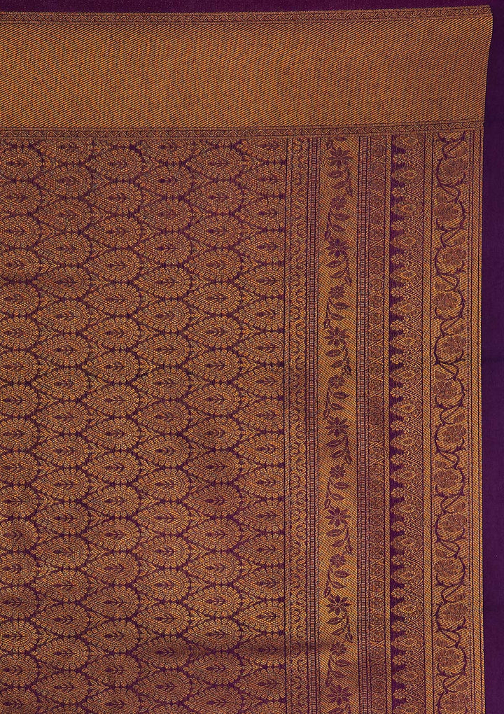 Peach Zariwork Art Silk Designer Saree - Koskii