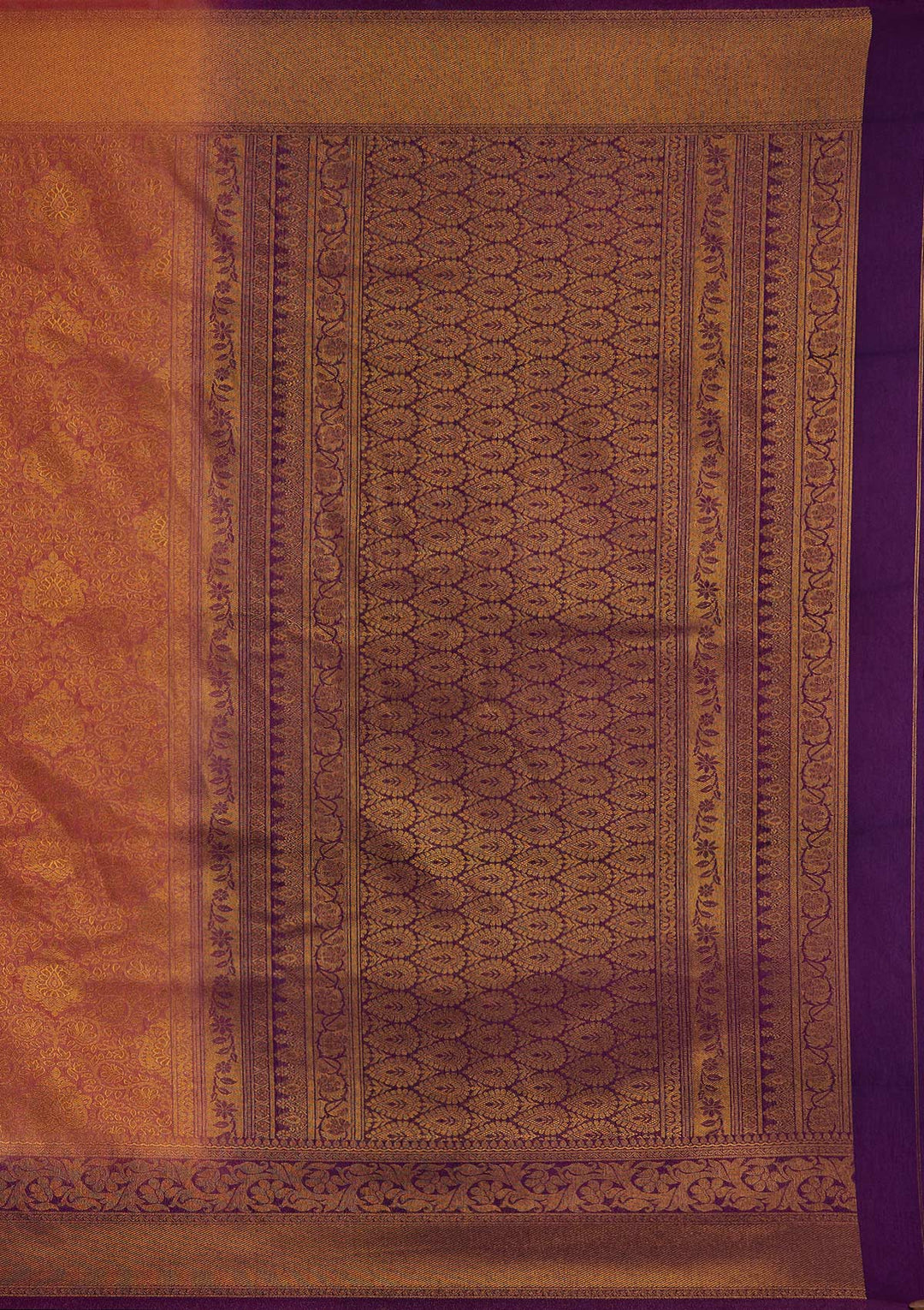 Peach Zariwork Art Silk Designer Saree - Koskii