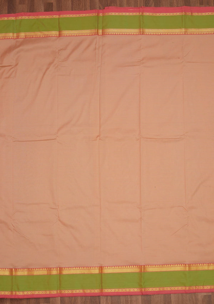 Peach Zariwork Art Silk Saree - Koskii
