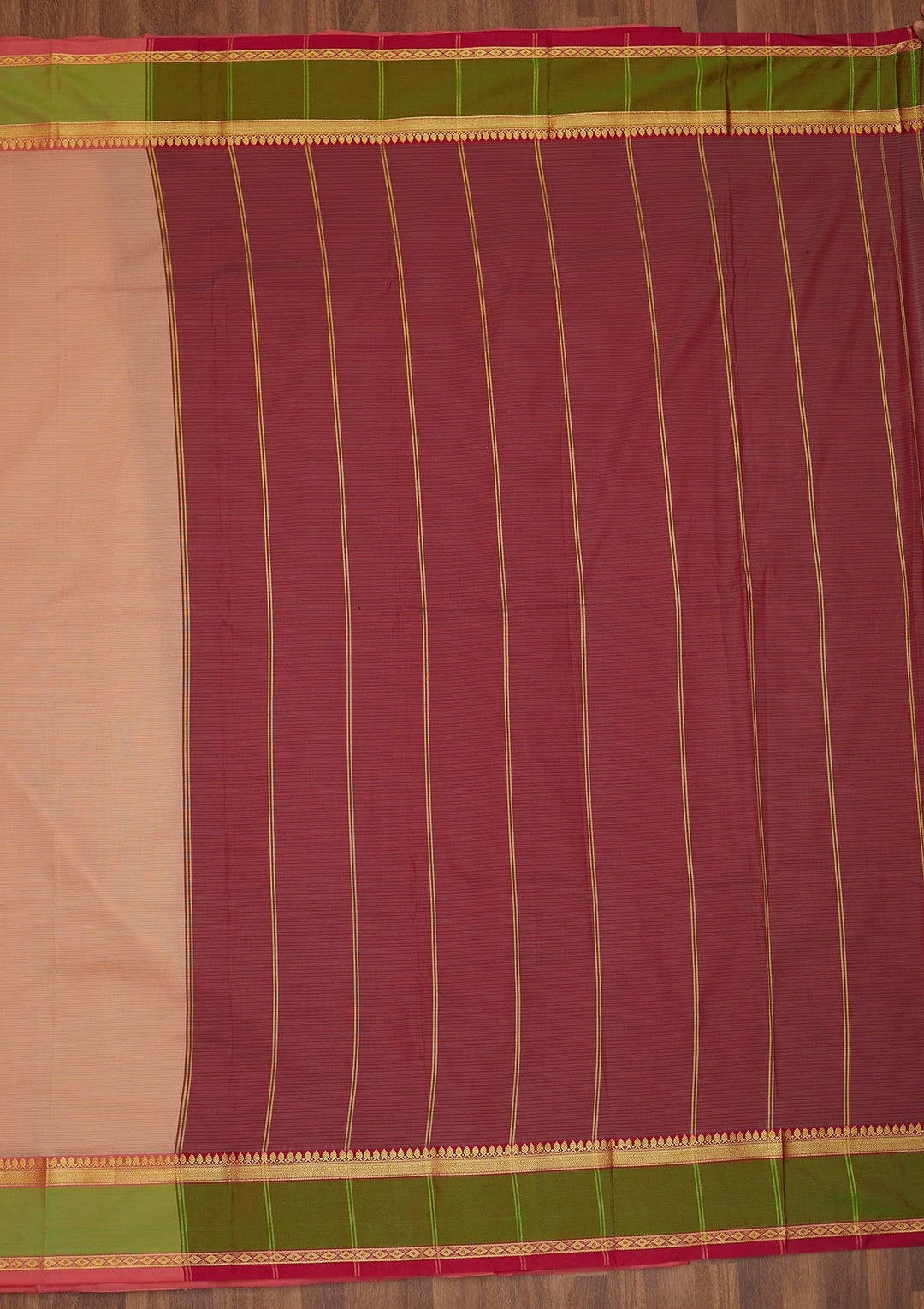 Peach Zariwork Art Silk Saree - Koskii