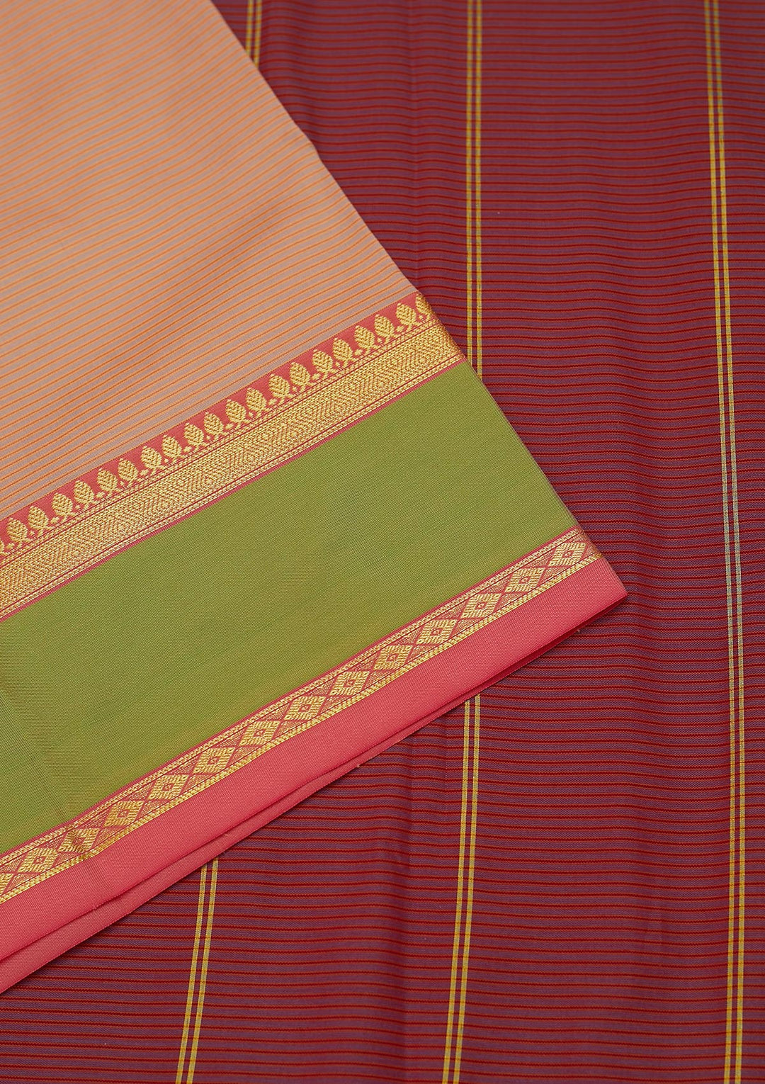 Peach Zariwork Art Silk Saree - Koskii