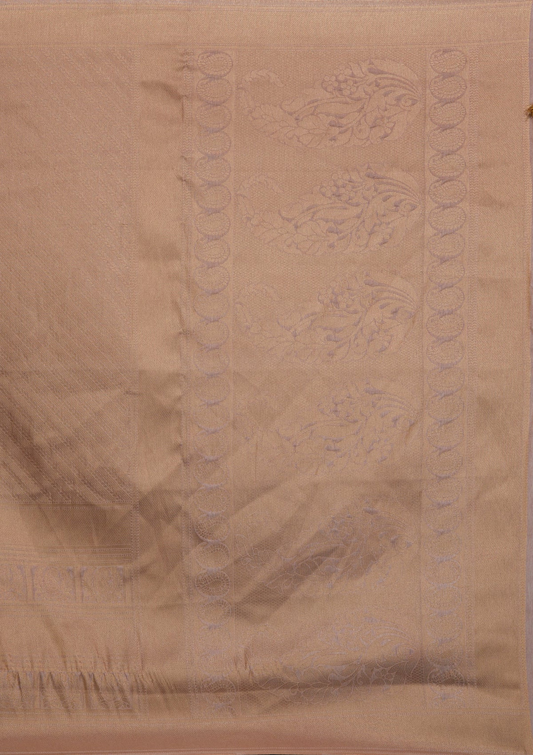 Peach Zariwork Art Silk Saree-Koskii