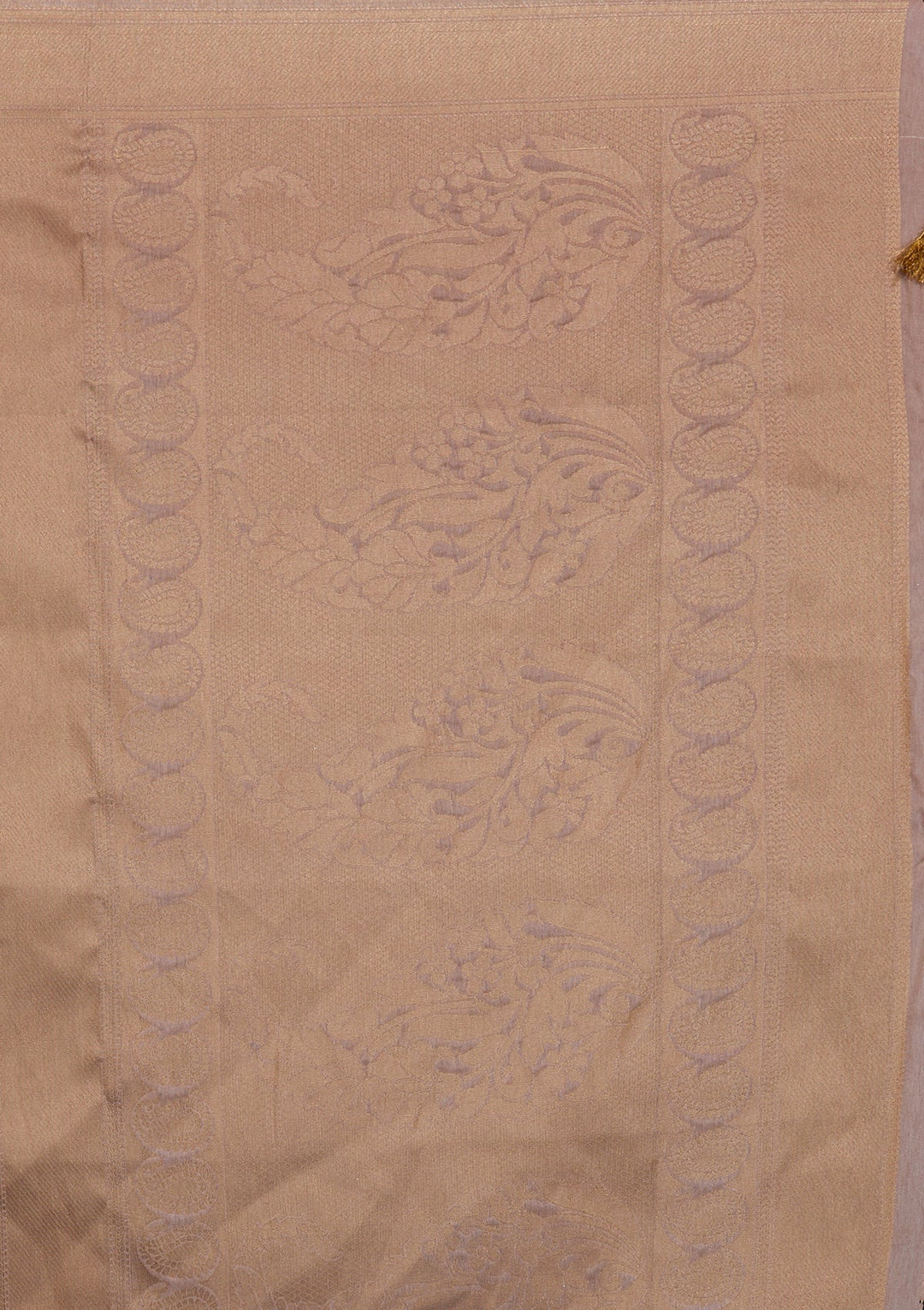 Peach Zariwork Art Silk Saree-Koskii