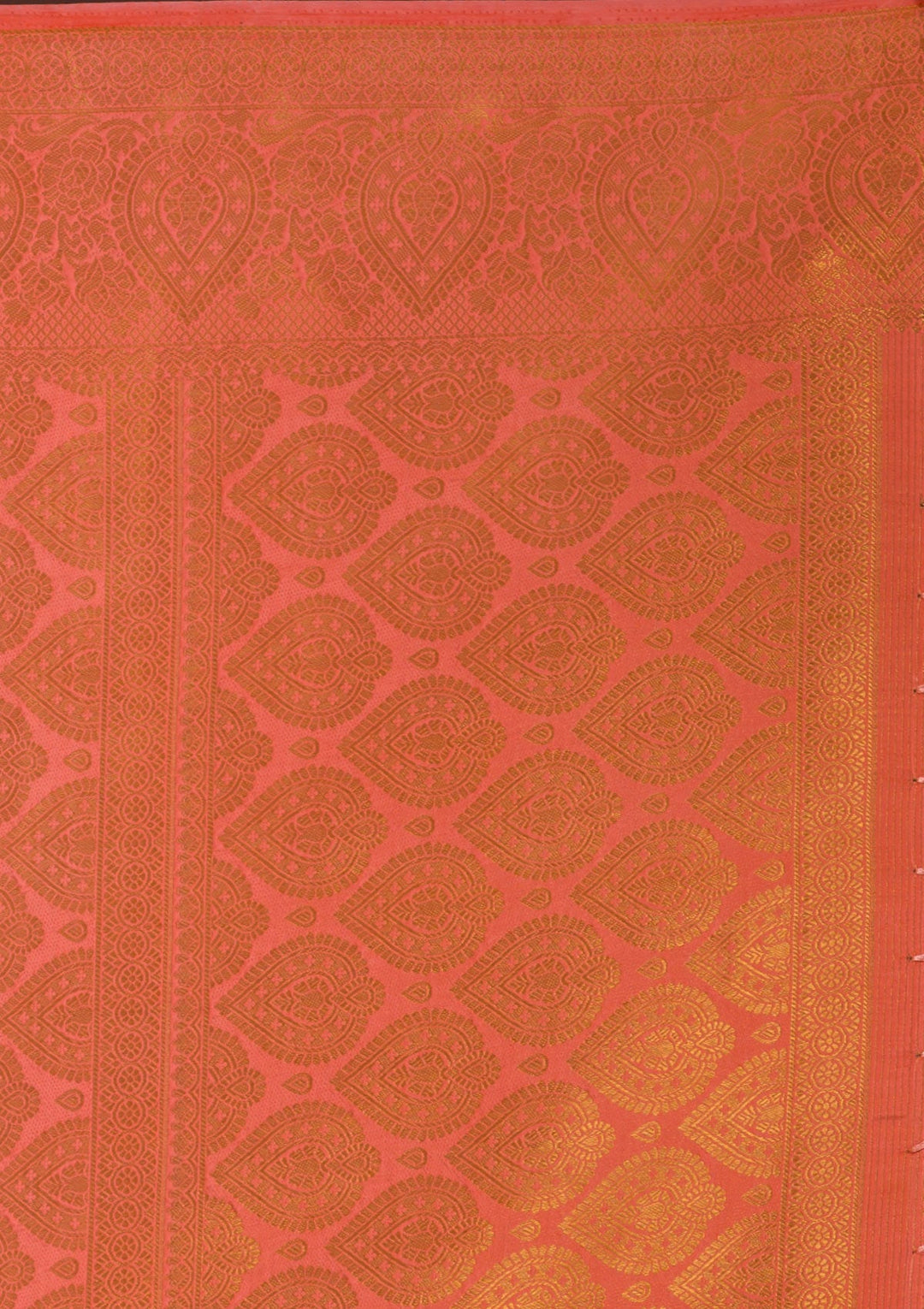 Yellow Zariwork Art Silk Unstitched Saree-Koskii