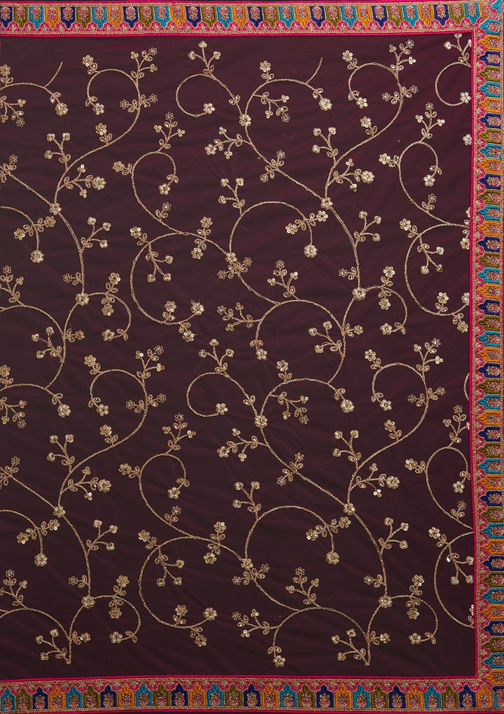 Peach Zariwork Banarasi Designer Semi-Stitched Lehenga - Koskii