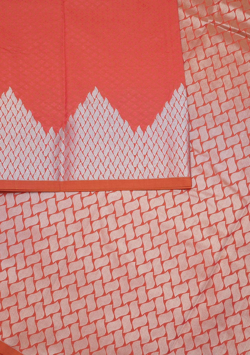 Peach Zariwork Banarasi Saree - Koskii