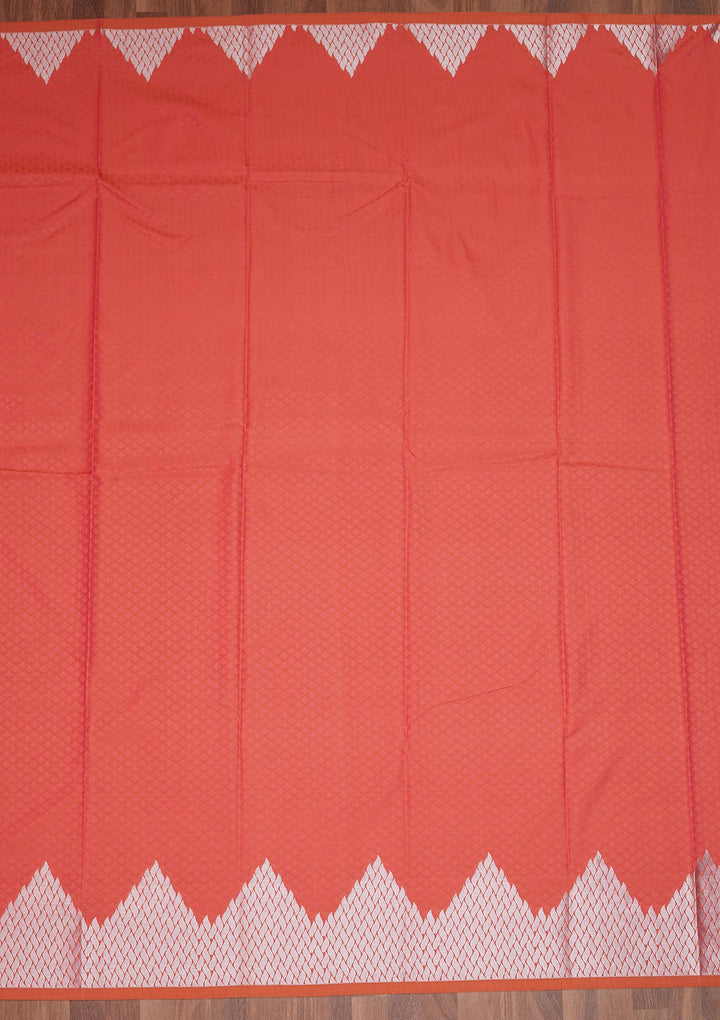 Peach Zariwork Banarasi Saree - Koskii
