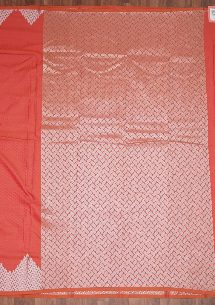 Peach Zariwork Banarasi Saree - Koskii