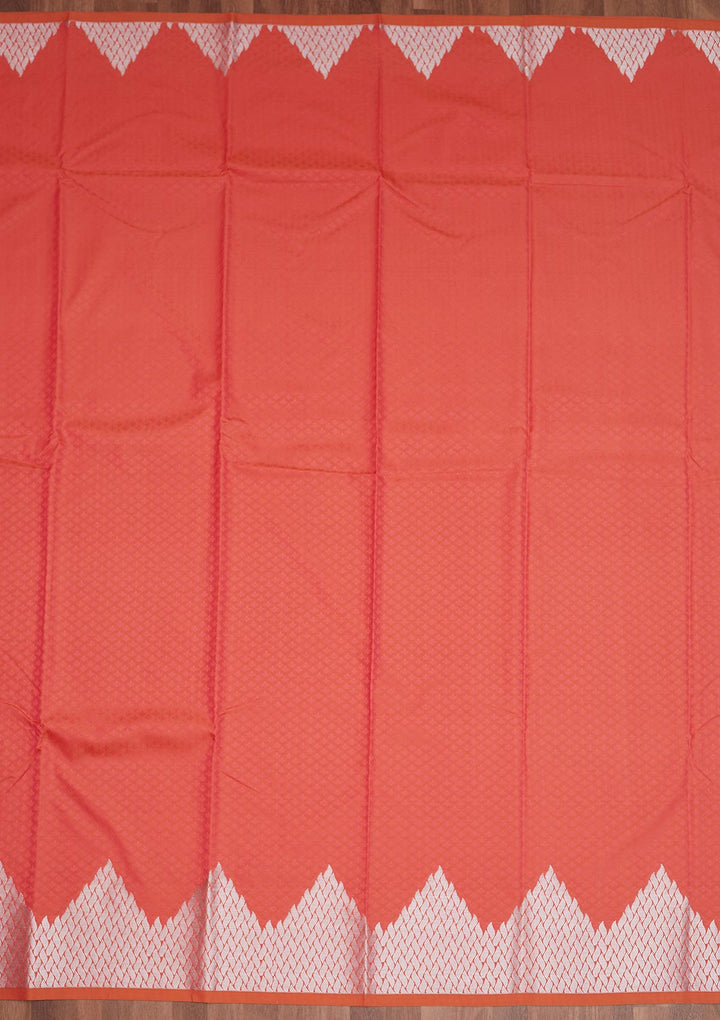 Peach Zariwork Banarasi Saree - Koskii