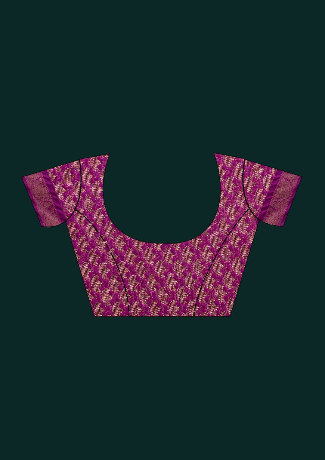 Peach Zariwork Brocade Saree - Koskii