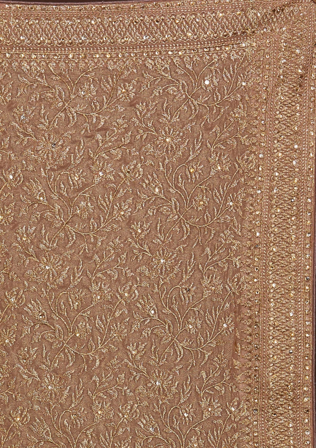 Peach Zariwork Georgette Saree-Koskii