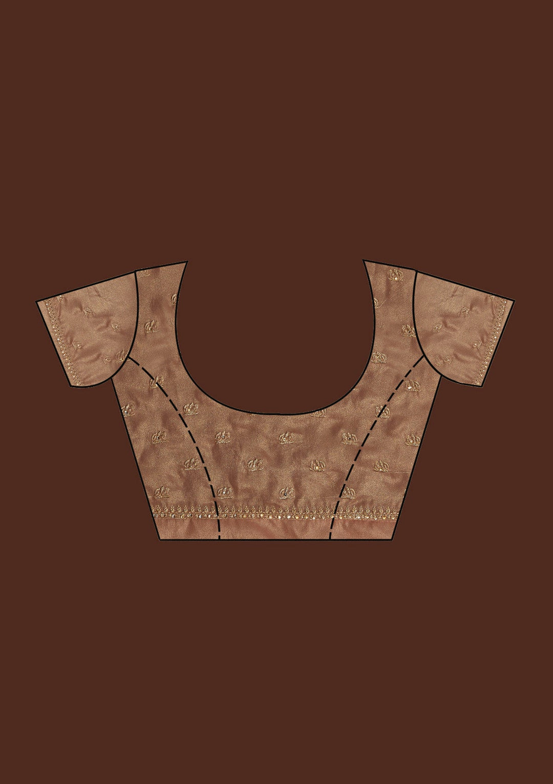 Peach Zariwork Georgette Saree-Koskii