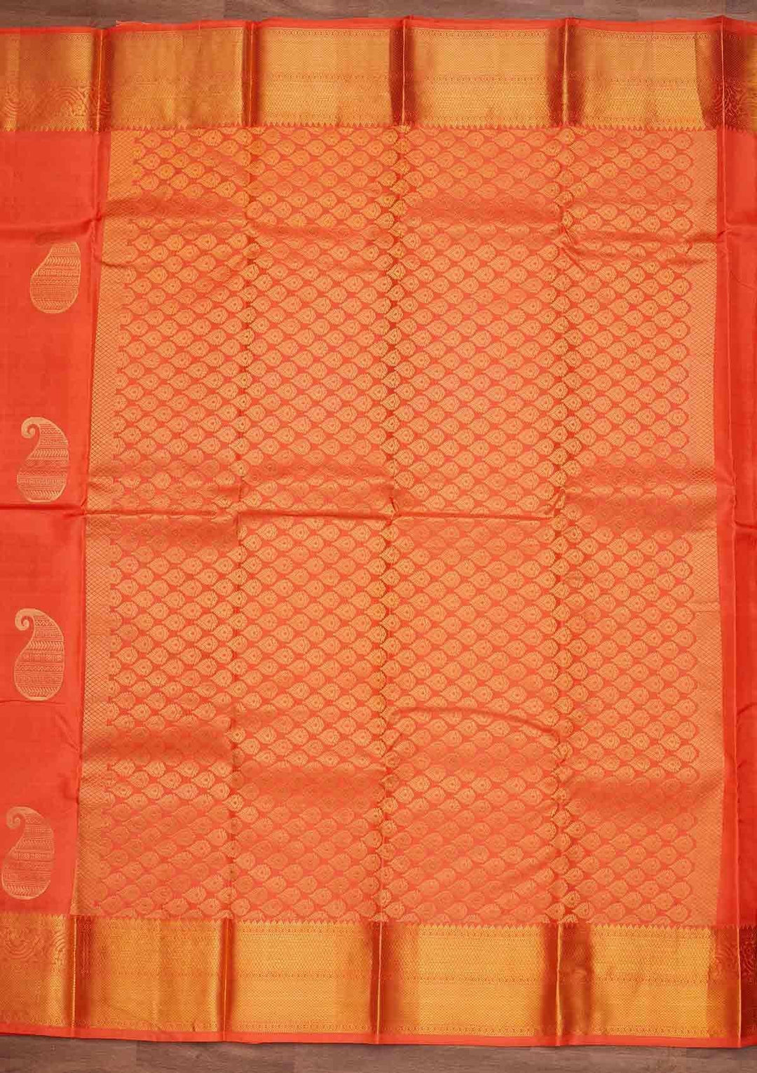 Peach Zariwork Pure Silk Designer Saree - Koskii
