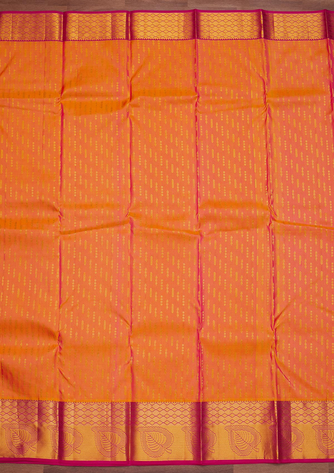 Peach Zariwork Pure Silk Designer Saree - Koskii