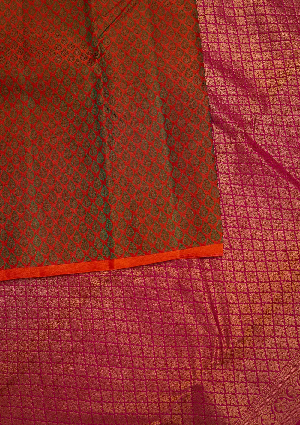 Peach Zariwork Pure Silk Designer Saree - Koskii