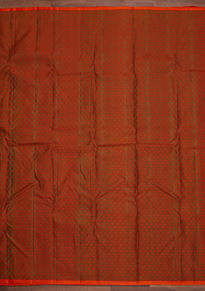 Peach Zariwork Pure Silk Designer Saree - Koskii