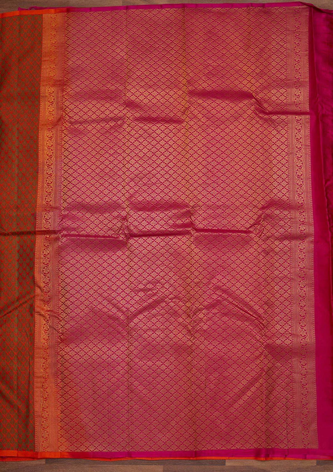 Peach Zariwork Pure Silk Designer Saree - Koskii