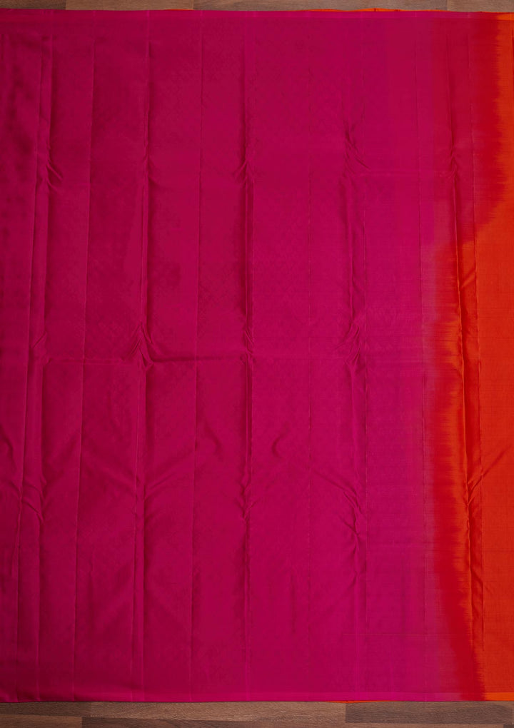 Peach Zariwork Pure Silk Designer Saree - Koskii